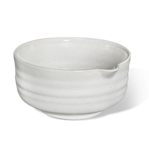 Miseczka do matchy - CHAWAN W STYLU KATAKUCHI - wzór FALA, kolor Sól i Pieprz