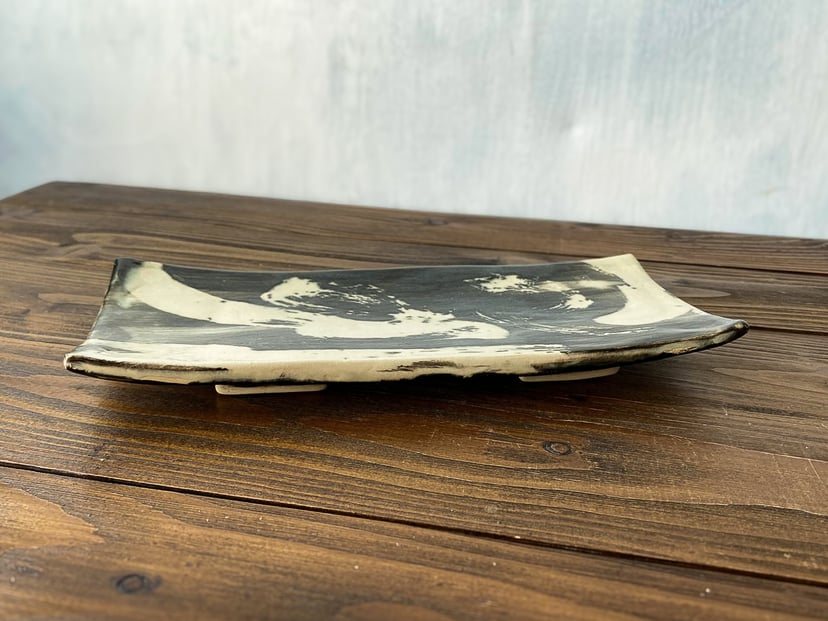 Talerz do sushi większy – ceramiczny talerz do sushi i przekąsek