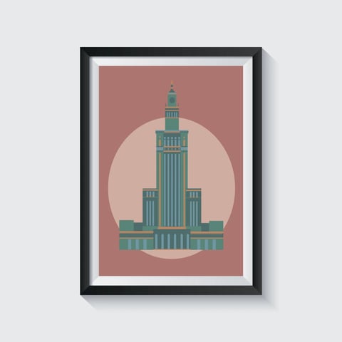 Pałac Kultury - plakat architektoniczny