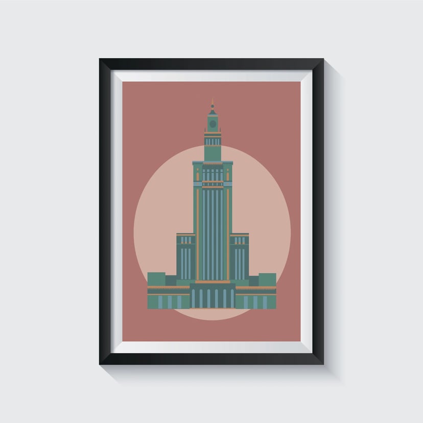 Pałac Kultury - plakat architektoniczny