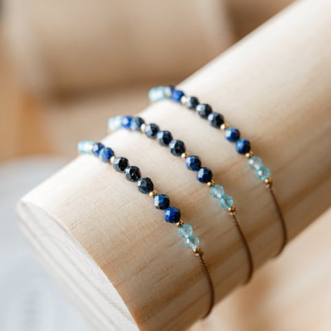 Bransoletka Strzelec | Szafir Lapis lazuli Topaz