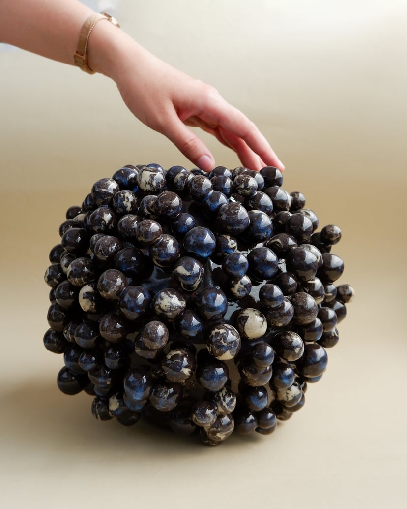 The Bubble- Marbled Clay Vase 01 - wazon ceramiczny z kolekcji The Bubble