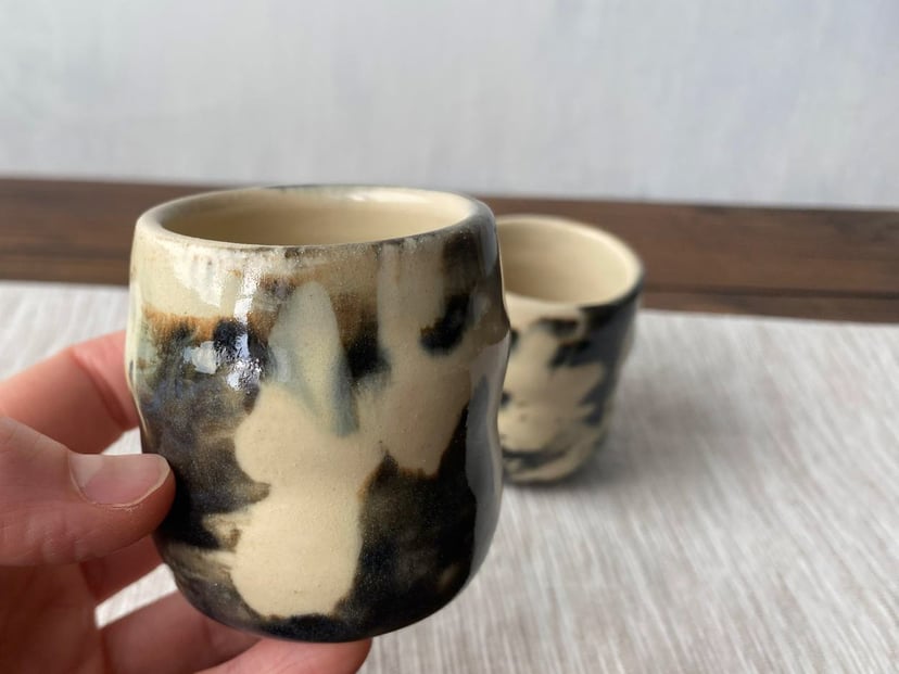 Komplet dwóch czarek do espresso