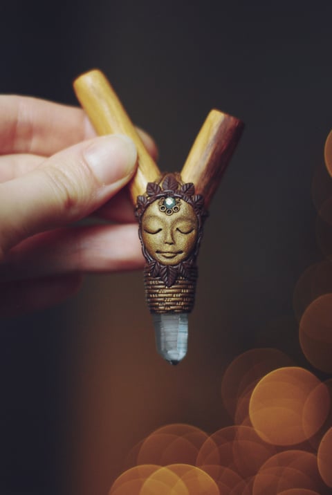 Kuripe ༓ FOREST SPIRIT – kuripe do rapé z drewna Palo Santo