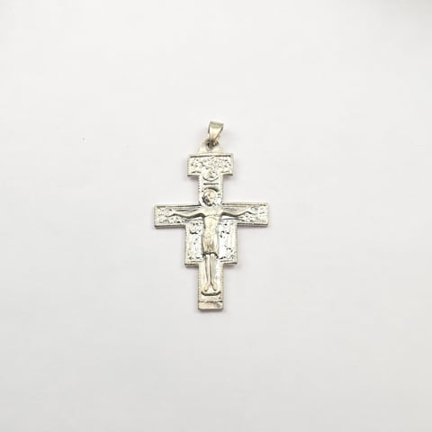 Zawieszka srebrna z krzyżem - Cross I white