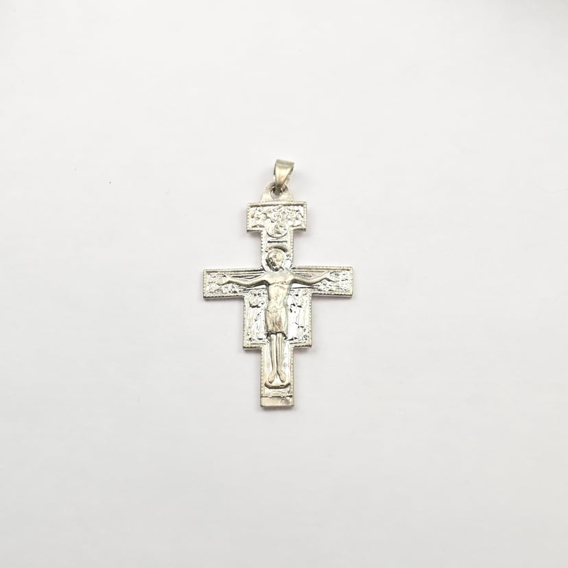 Zawieszka srebrna z krzyżem - Cross I white