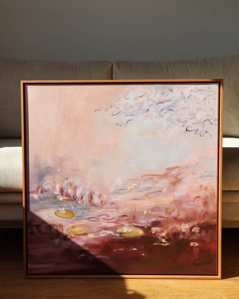 Nenufary no.01 | Obraz olejny 70x70 cm w ramie