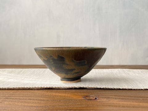 Miseczka czarno-brązowa - ręcznie wykonana miseczka ceramiczna