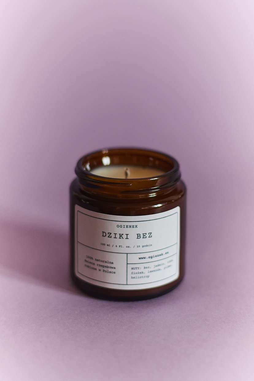 Dziki Bez – świeca rzepakowa 120 ml