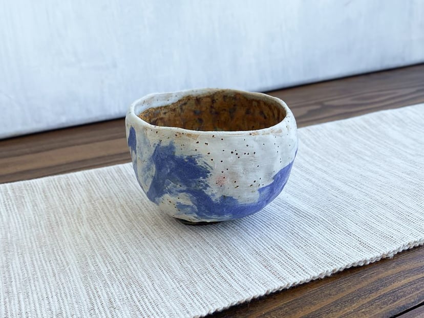 Filiżanka ze spodeczkiem wabi-sabi №1