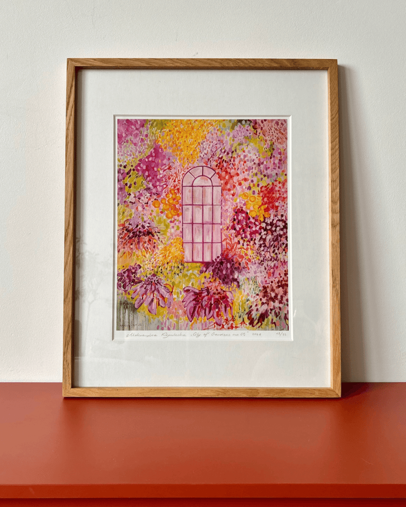 City of Gardens 05 – limitowany wydruk Fine Art 50×40 cm w białym passe-partout