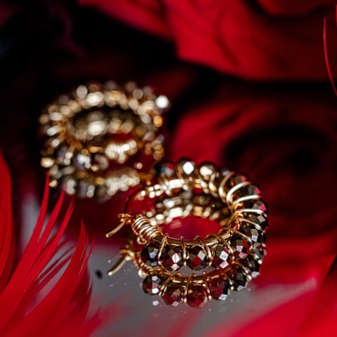 Kolczyki Royal Hematyt Gold | True Love