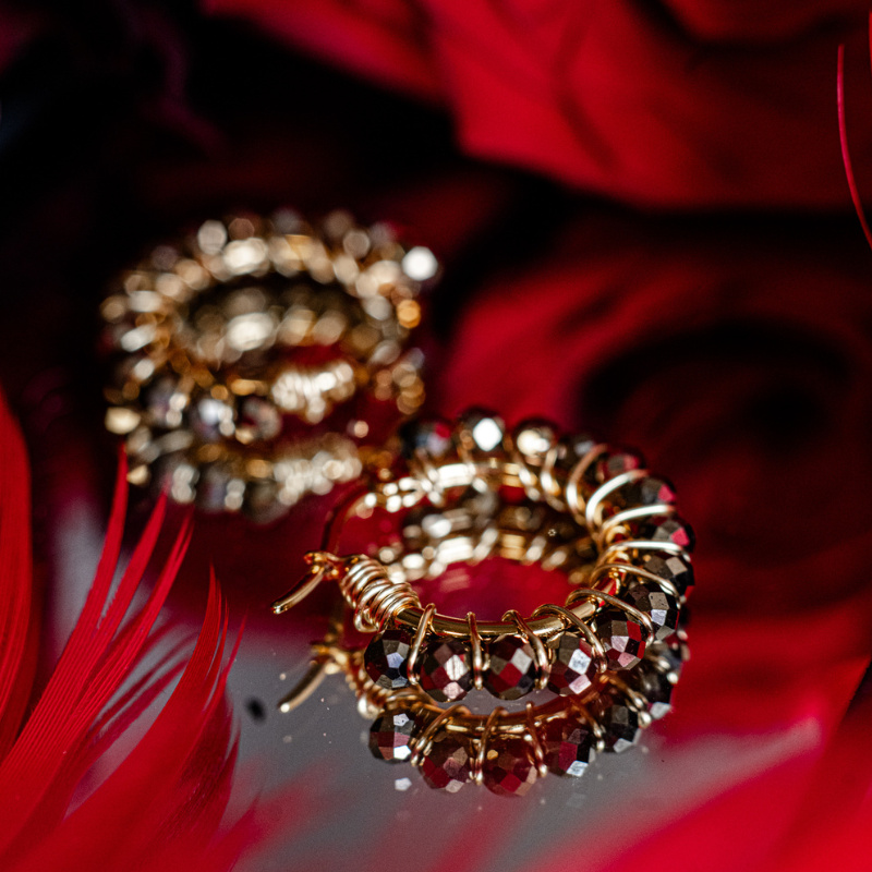 Kolczyki Royal Hematyt Gold | True Love