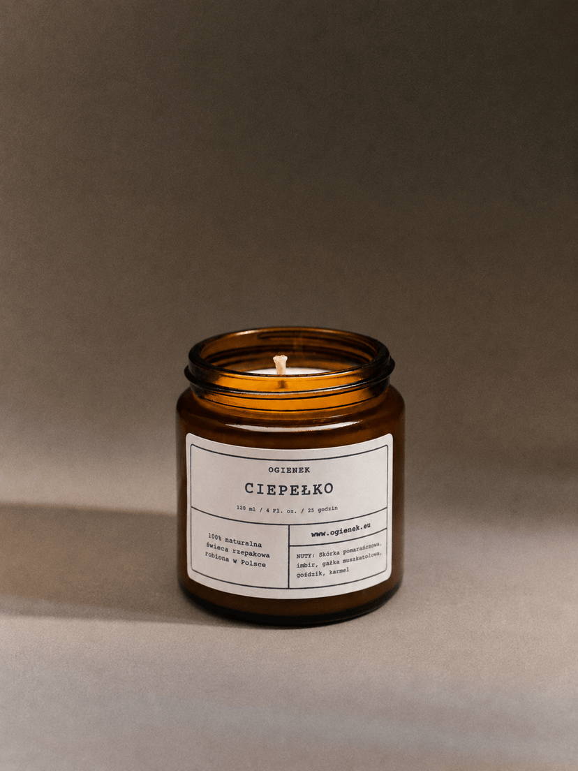 Ciepełko – świeca rzepakowa 120 ml