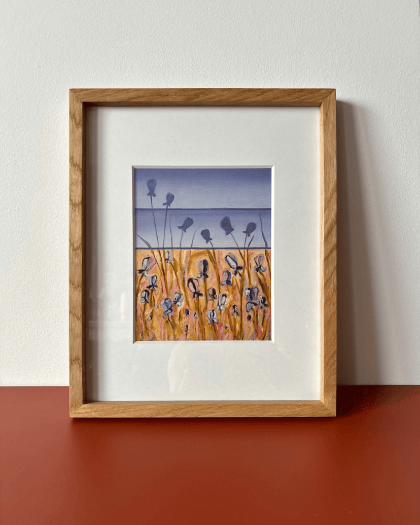 Serenitas no.04 Irysy – wydruk Fine Art 30×24 cm w dębowej ramie