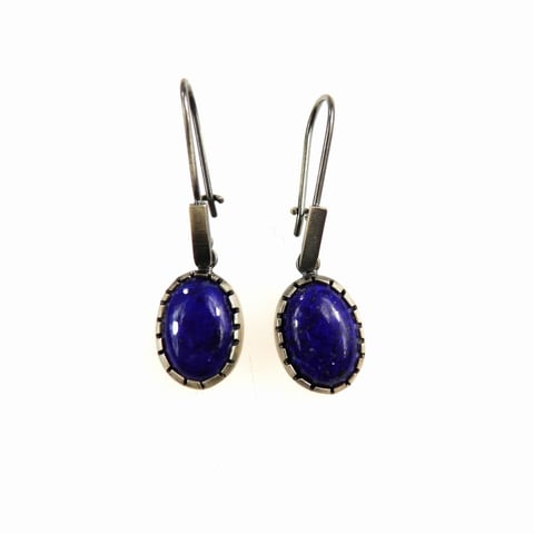 Kolczyki srebre z lapis lazuli