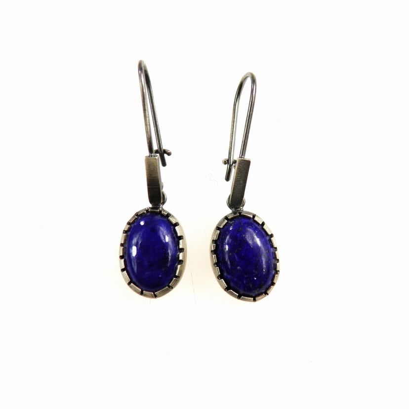 Kolczyki srebre z lapis lazuli