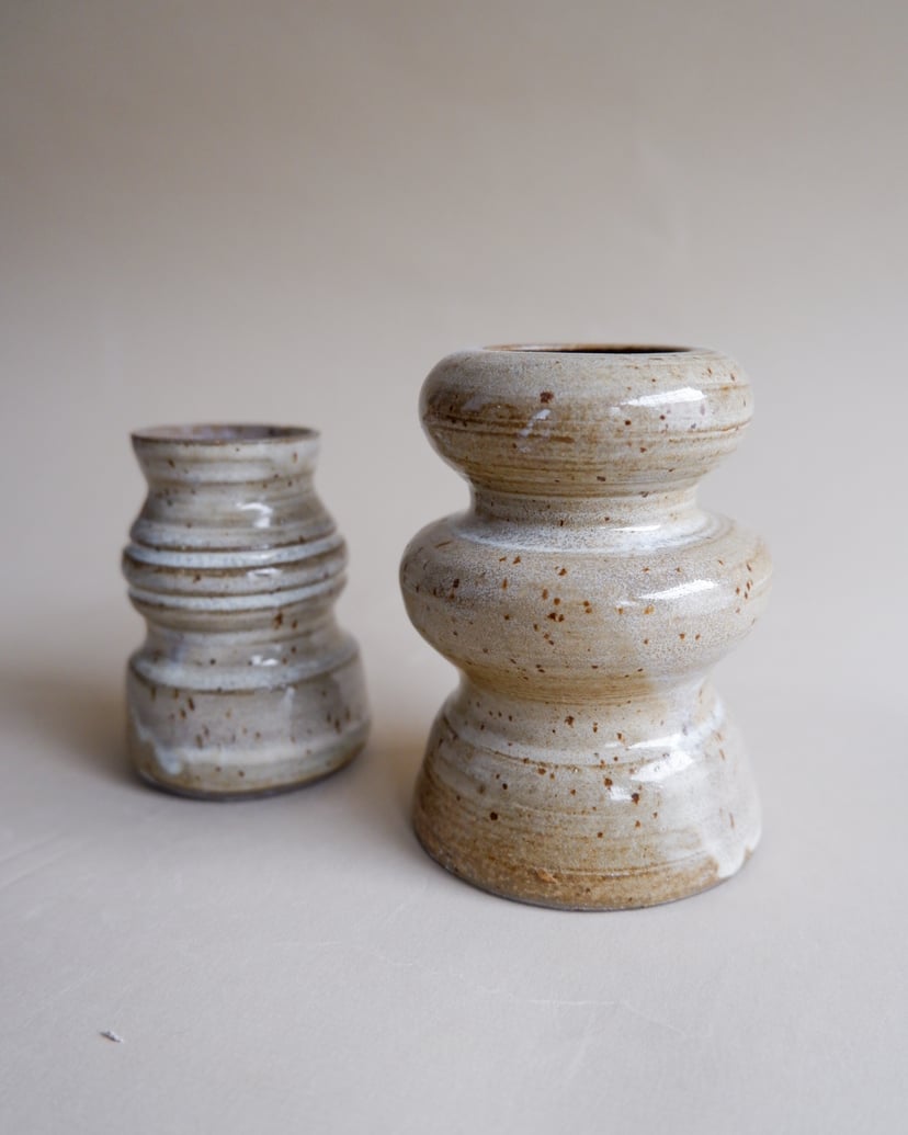 The Combined Forms- Set of Candleholders 08 - zestaw świeczników z kamionki z kolekcji The Combined Forms