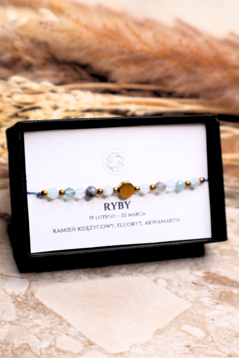 Bransoletka "RYBY" - złota - Żółty/Złoty