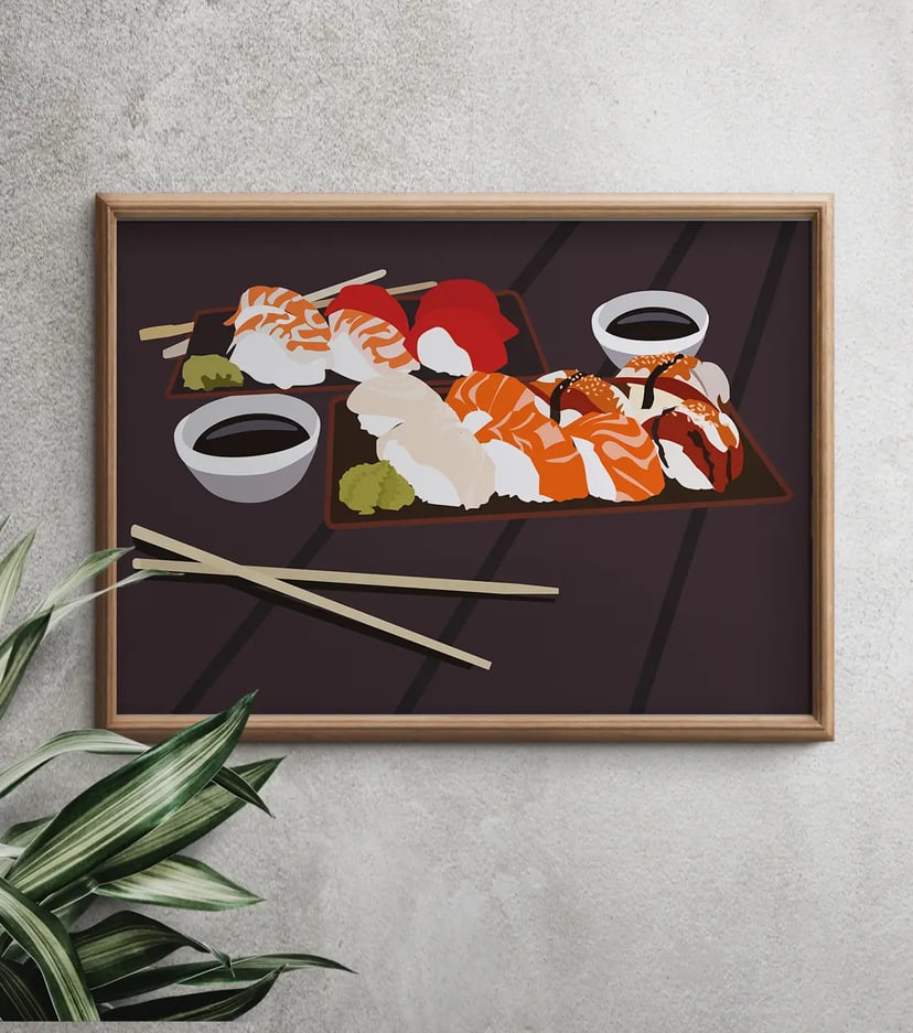 Sushi - plakat do kuchni i jadalni