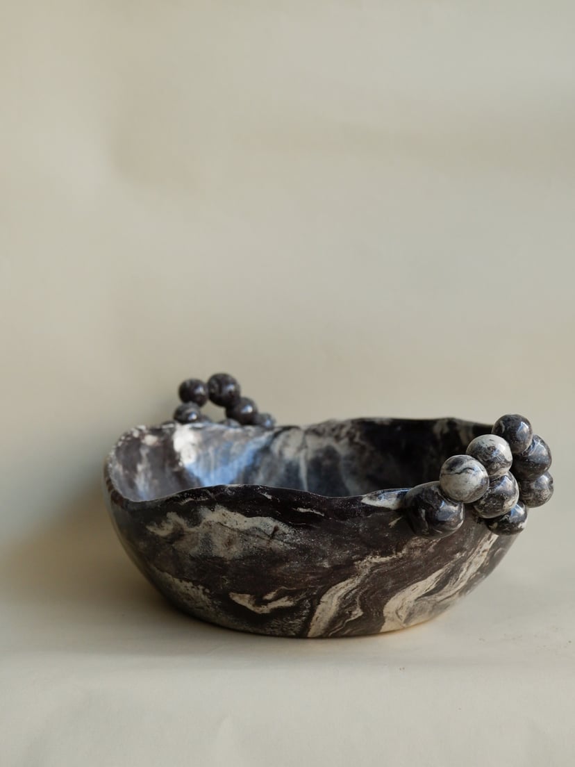 The Bubble- Marbled Clay Centerpiece 02 - ceramiczna patera z kolekcji The Bubble