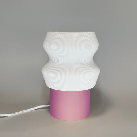Lampka Ombra Różowy Biały