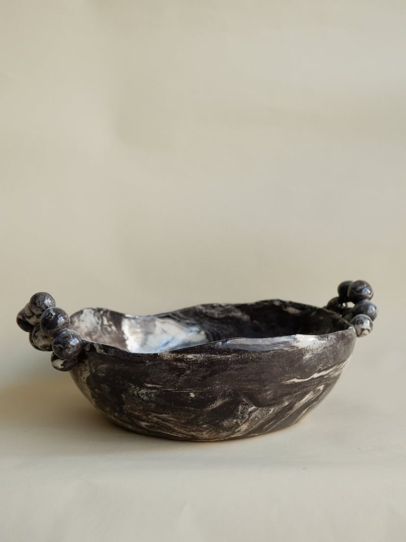 The Bubble- Marbled Clay Centerpiece 02 - ceramiczna patera z kolekcji The Bubble