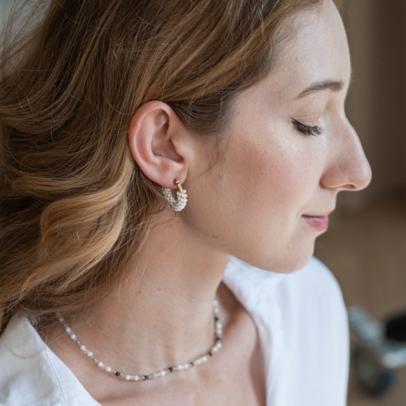 Kolczyki Candy | White Pearl