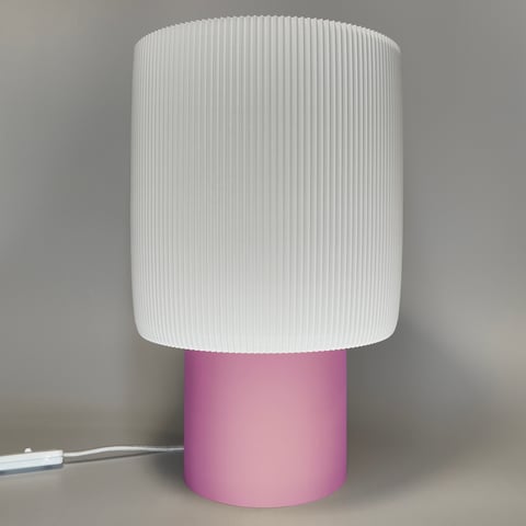 Lampka Celes Grande Różowy Biały