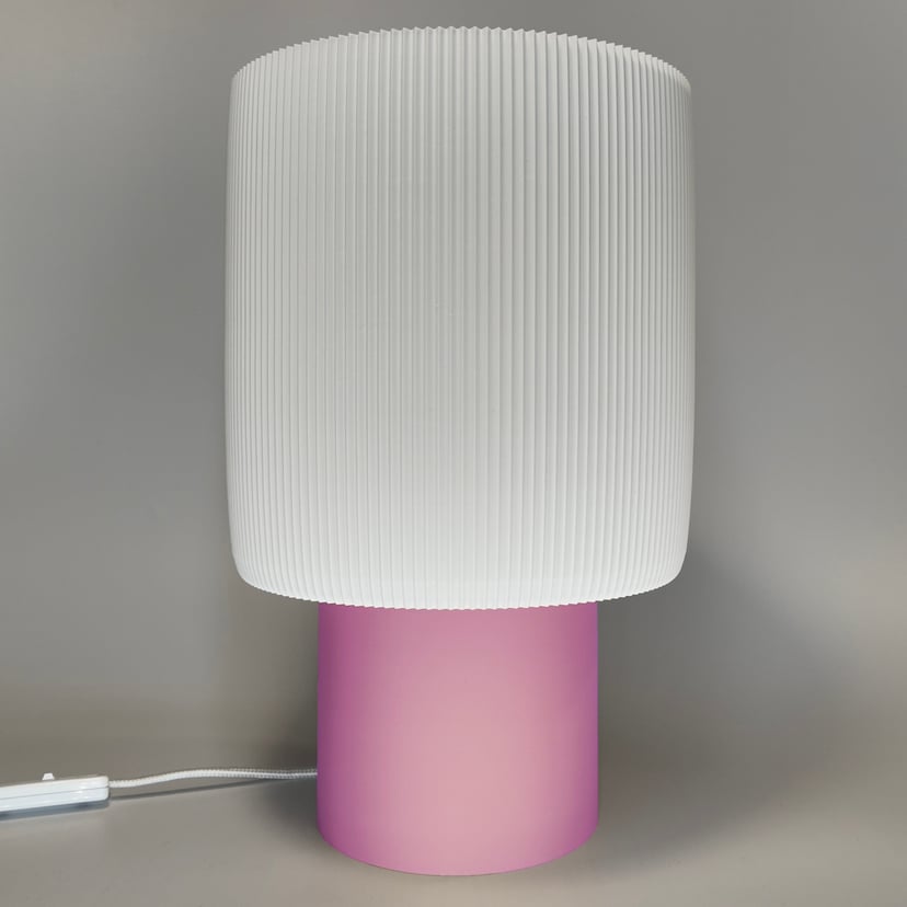 Lampka Celes Grande Różowy Biały