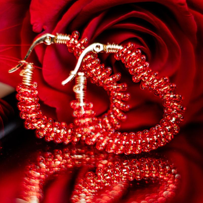 Kolczyki Candy Carmine Serce | True Love