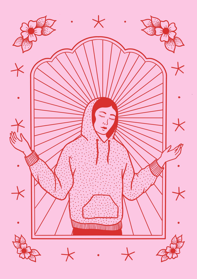 Plakat "Modern Mary in Pink" - A3