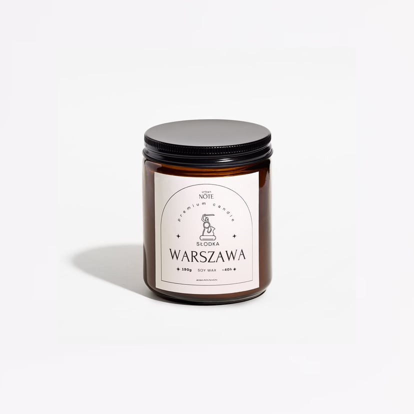 Świeca waniliowa - Słodka Warszawa - 190g