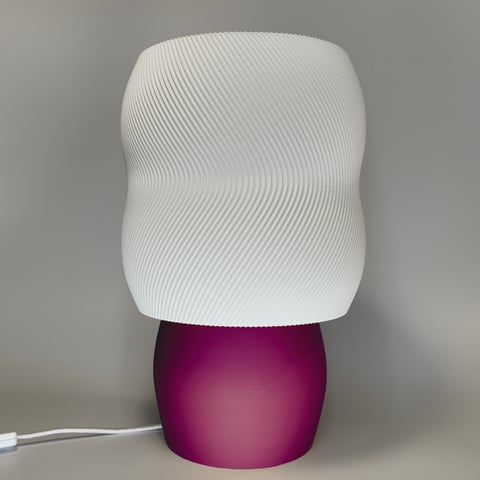Lampka Brio Grande Śliwkowy Biały