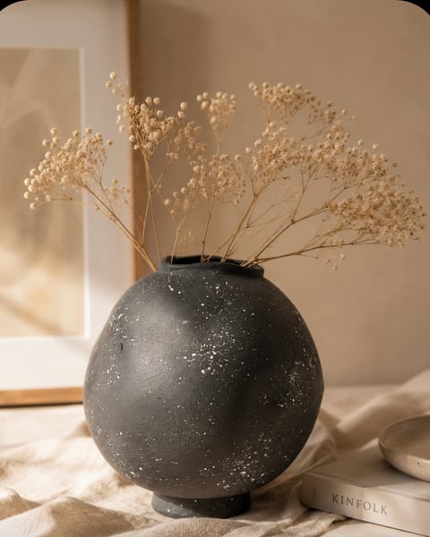 Wazon ceramiczny handmade „Nocne Niebo”