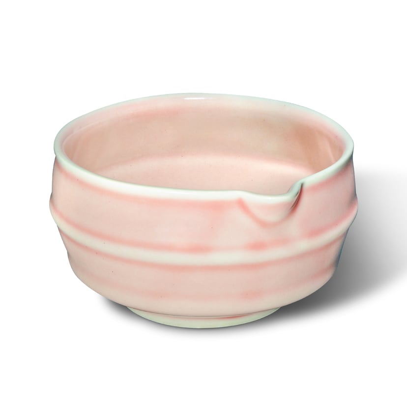 Miseczka do matchy - CHAWAN W STYLU KATAKUCHI - wzór GÓRA, kolor Róż
