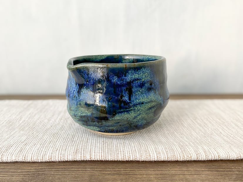 Miseczka do matchy granatowo zielona - ZEN