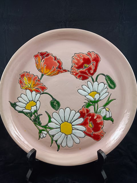 Talerz polny – ręcznie robiony talerz ceramiczny