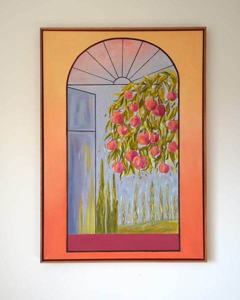 Sapore di Pesca | Obraz olejny 100x70 cm w ramie