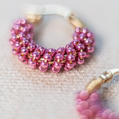 Kolczyki Candy | Metallic Rose