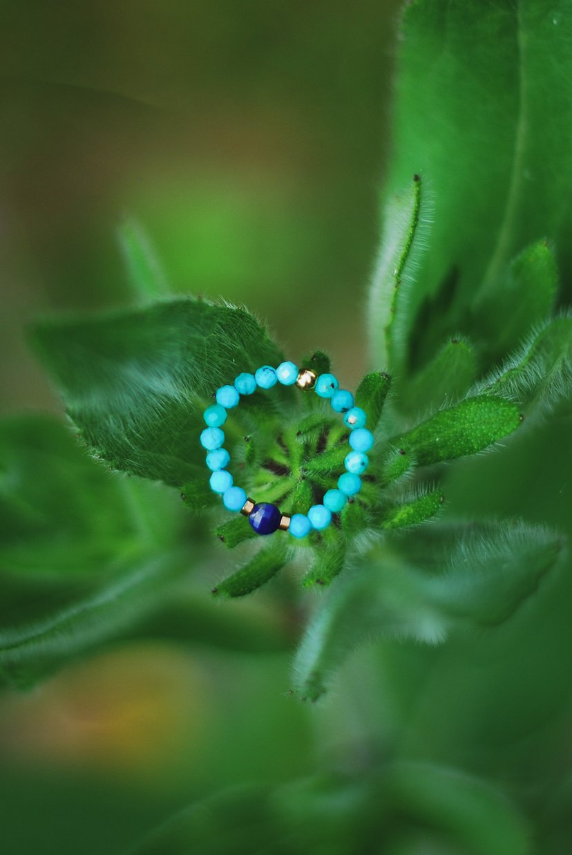 Pierścionek ༓ LAPIS LAZULI – pierścionek z kamieni naturalnych