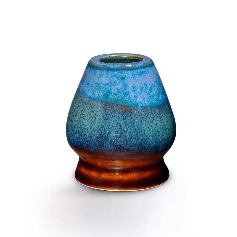 Ceramiczna podstawka pod chasen - naoshi, kolor Drewno i Woda