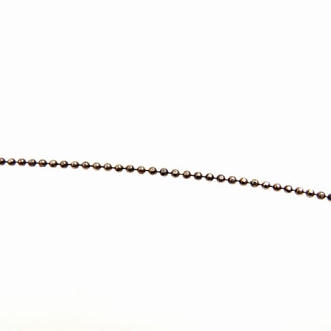 Łańcuszek kulkowy srebrny brązowy - długość do wyboru 40-75 cm