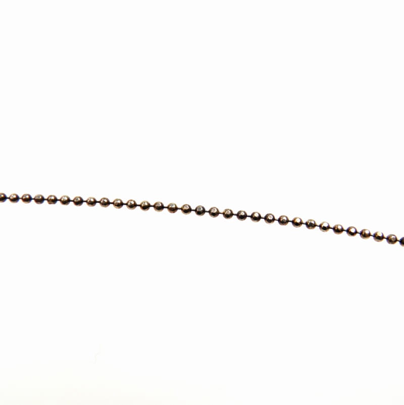 Łańcuszek kulkowy srebrny brązowy - długość do wyboru 40-75 cm