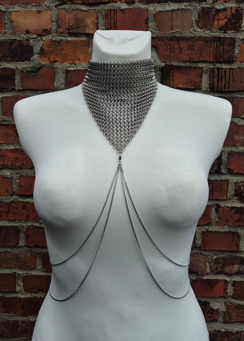 FORCEFUL kolia chainmail - Kolia z łańcuszkami (BEZ ZAWIESZKI)