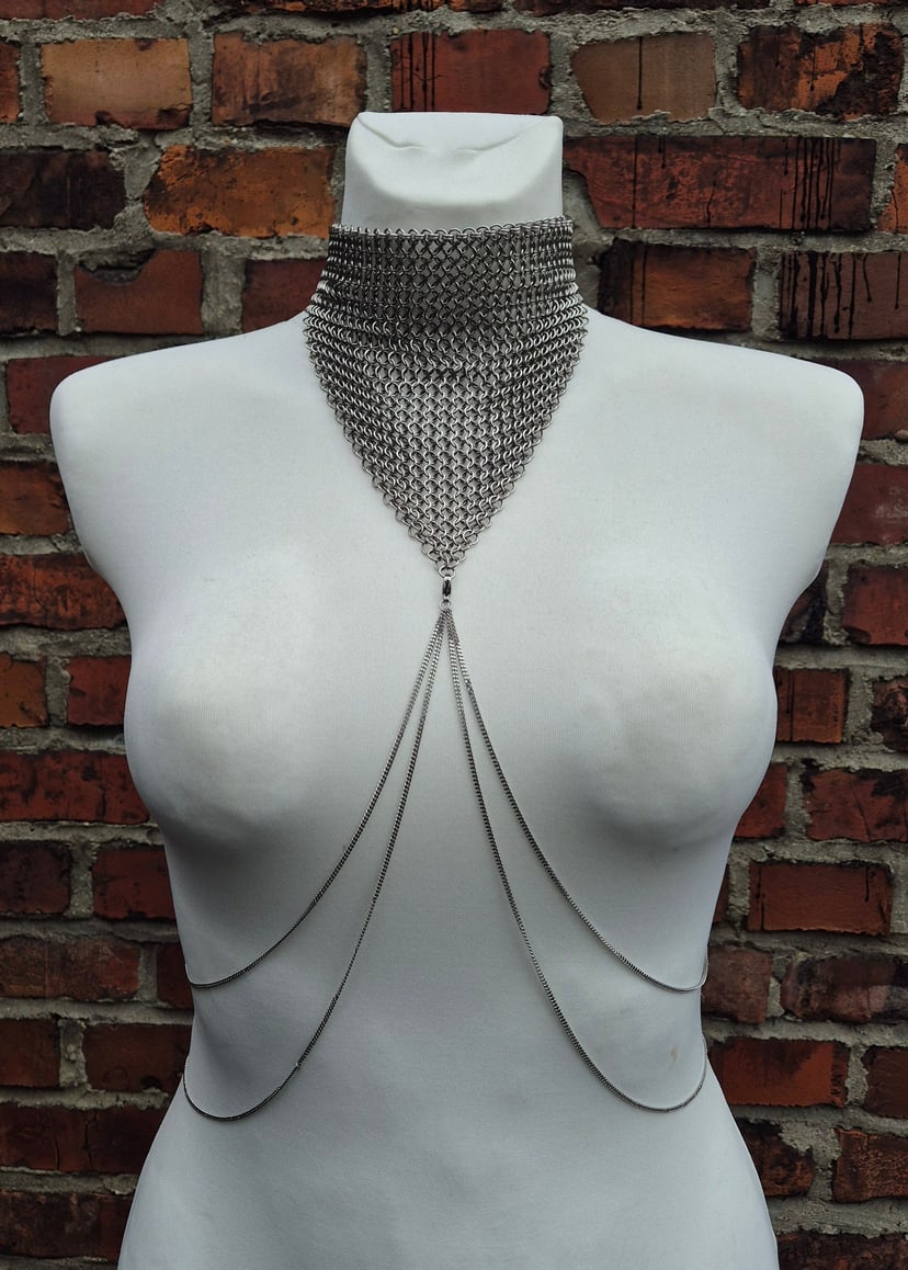 FORCEFUL kolia chainmail - Kolia z zawieszką smoka