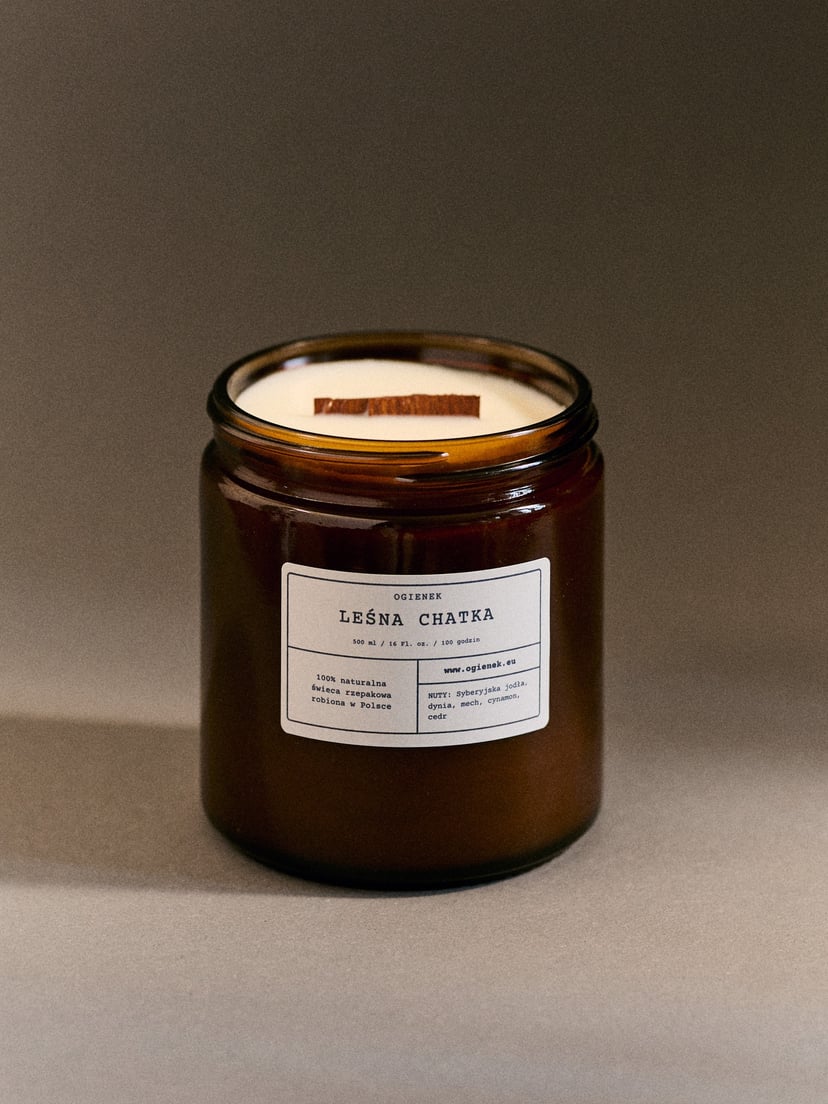 Leśna Chatka – świeca rzepakowa 500 ml