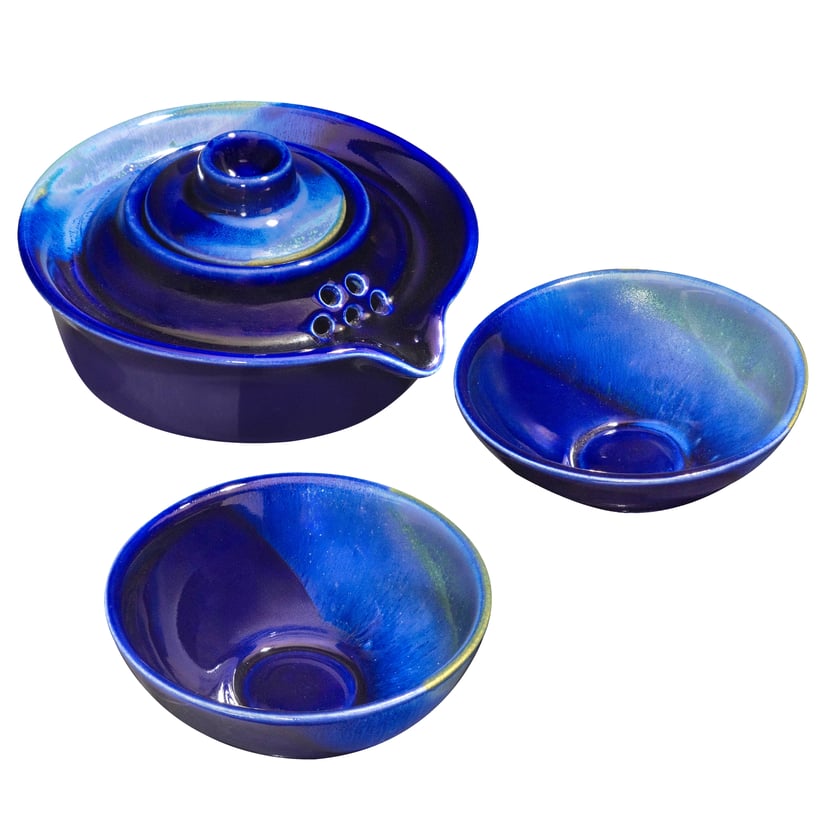 SHIBORIDASHI - zestaw z małą pokrywką, kolor Kobalt