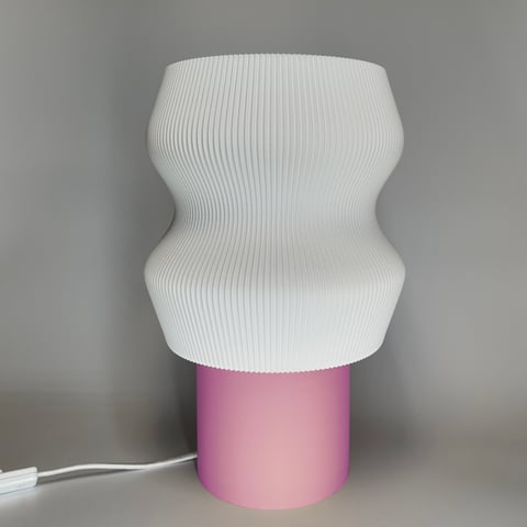 Lampka Ombra Grande Różowy Biały