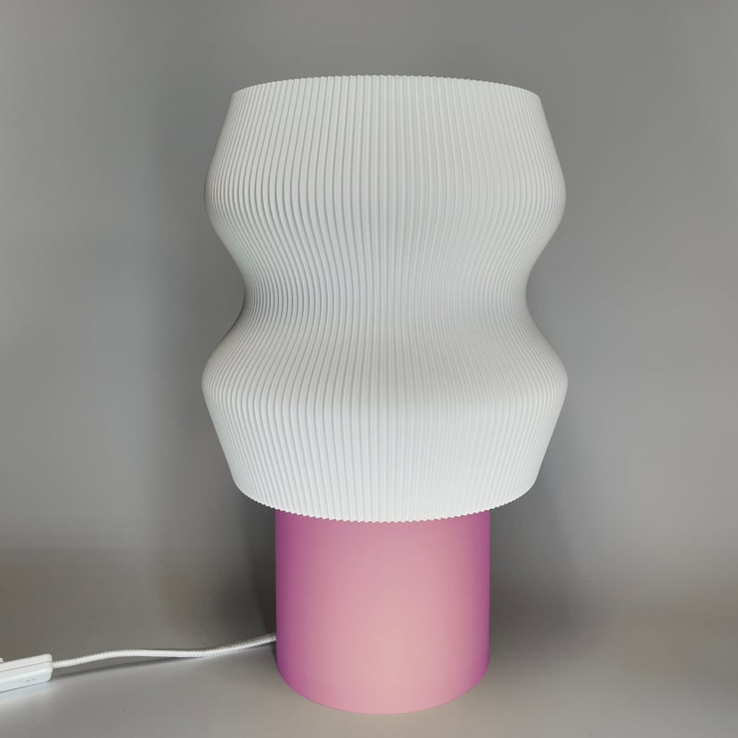 Lampka Ombra Grande Różowy Biały